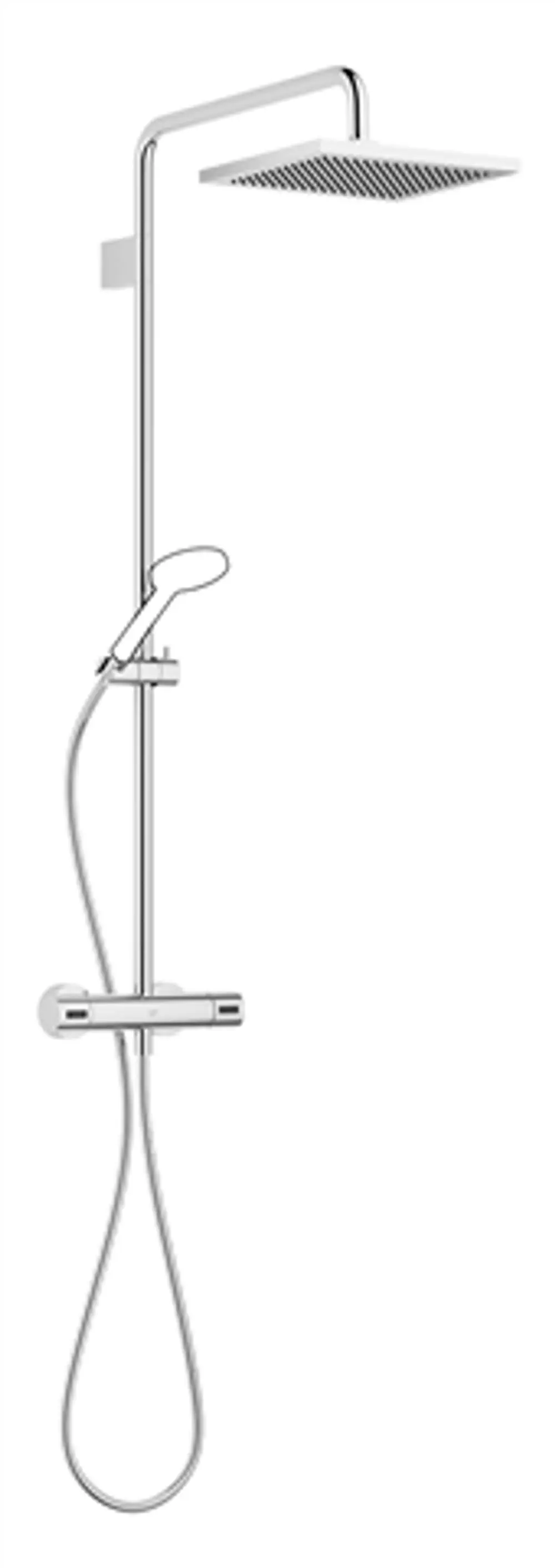 DORNBRACHT Shower Pipe mit Brause-Thermostat SERIENSPEZIFISCH 34458980 chr gebürstet, 34458980-93 Galeriebild 1